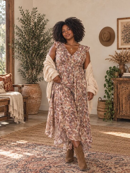 Jessica Simpson Dresses & Skirts - Boho Paisley High Low Maxi Dress